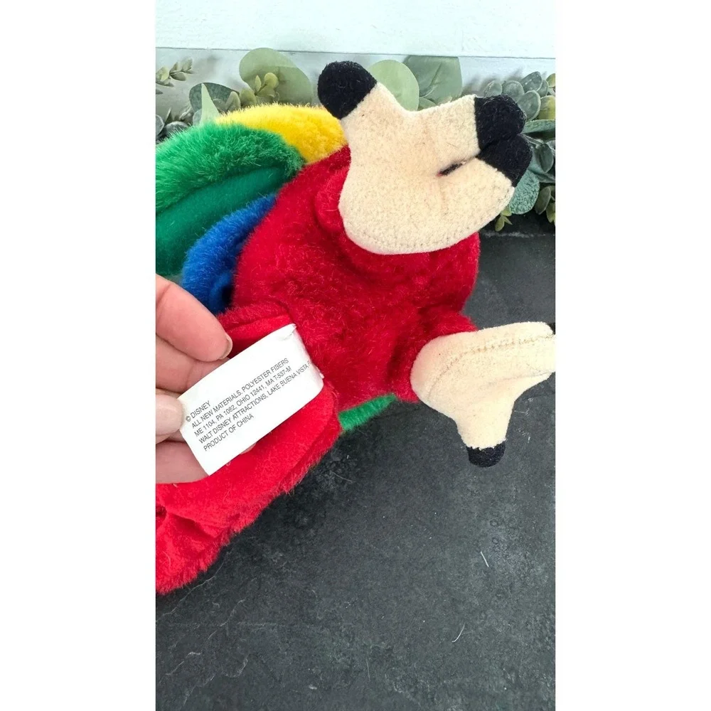 Vintage Parrot plush Walt Disney World Animal Kingdom bird stuffed animal
